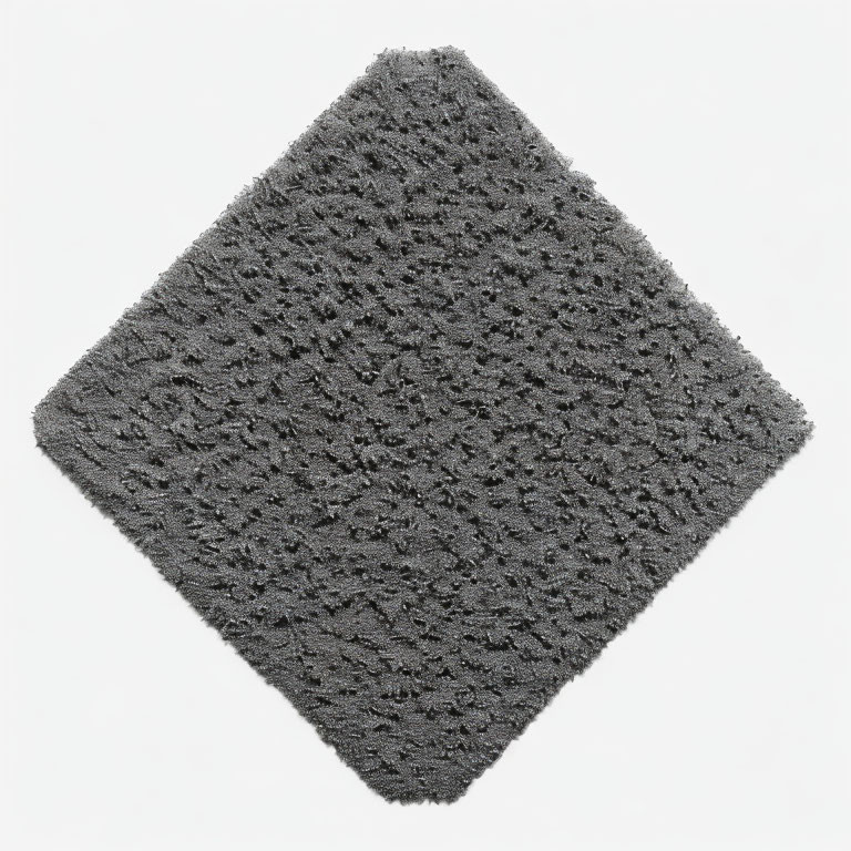 Gray Shaggy Rug in Rotated Square Shape