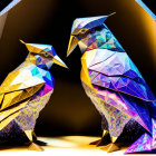 Geometric Birds Artwork with Low-Poly Design