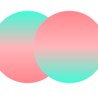 Translucent Speech Bubbles in Blue, Green, and Pink Gradient