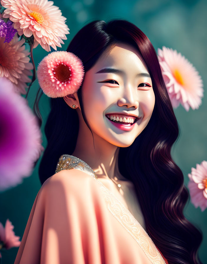 Happy korean girl