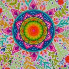 Colorful Digital Artwork with Mandala & Abstract Patterns