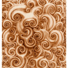 Abstract Brown Fractal Pattern with Swirls and Spirals