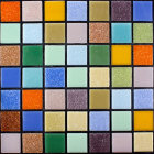 Square Tiles Mosaic Grid with Colorful Shades