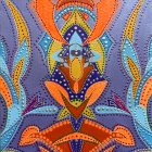 Colorful Stylized Elephant Illustration in Festive Attire