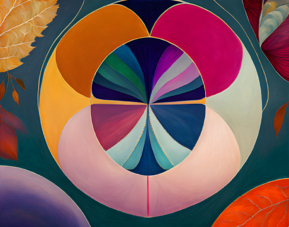 Fall foliage in the style of Hilma af Klint 