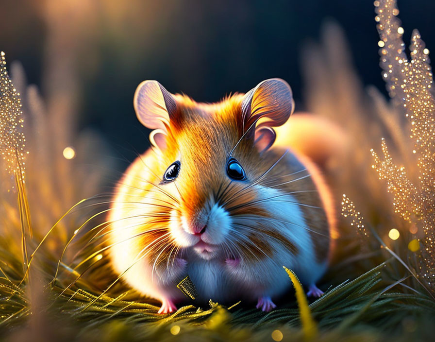 beautiful hampster in the wilderness