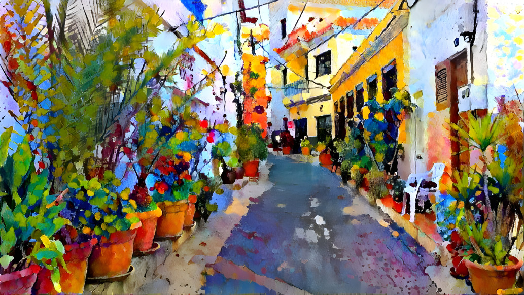 Street of flowers