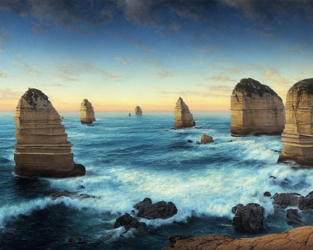 Majestic Twelve Apostles at Great Ocean Road Sunset