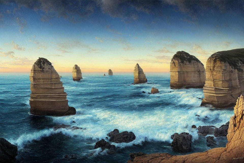 Majestic Twelve Apostles at Great Ocean Road Sunset