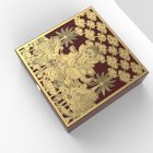 Embossed Ganesha design on decorative metallic box lid