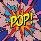 Vibrant Comic Book Explosion with "POP!" Word in Center