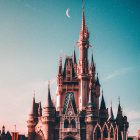 Fantasy castle with towers and ornate details under a starry sky