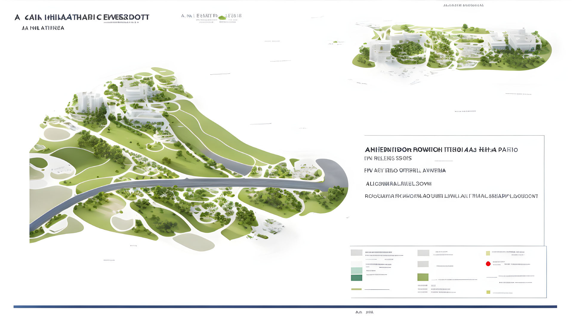 Detailed Architectural Plan for Landscaped Park with Green Areas, Pathways, and Facilities