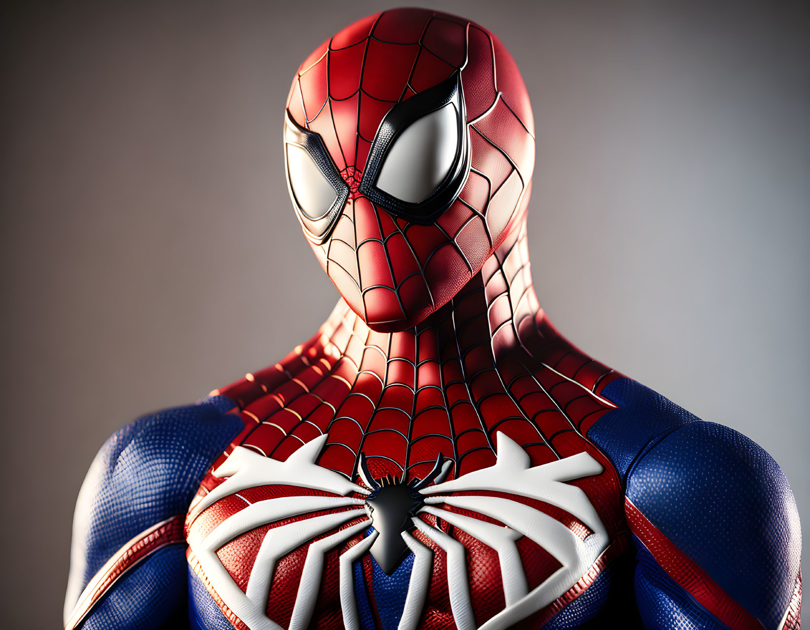 Detailed Spider-Man Suit with Red & Blue Pattern