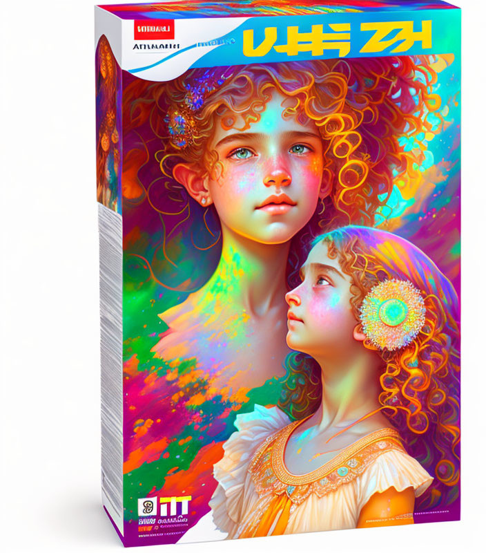 Colorful box art with intricate hairstyles and psychedelic background.