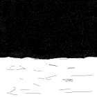Snowy Night Landscape with Starry Sky and Footprints