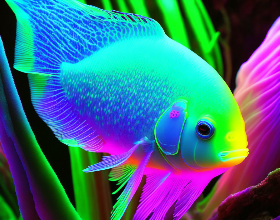 Colorful fish and coral in vibrant underwater scene