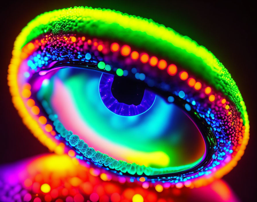 Colorful Soap Bubble Macro Shot with Swirling Patterns