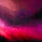 Abstract Red and Pink Painting with Dynamic Brush Strokes