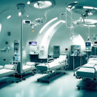 High-Tech Hospital Room with Advanced Medical Equipment