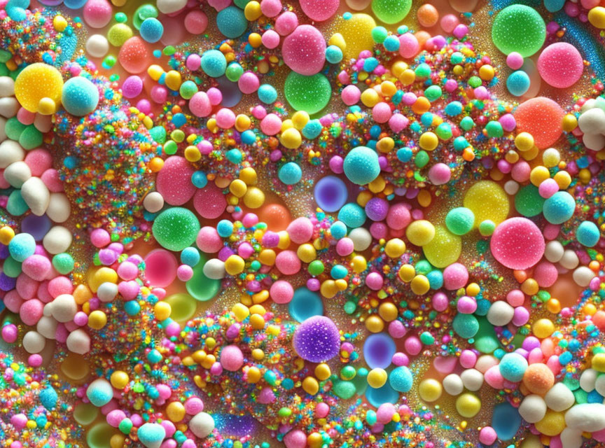 Colorful Sprinkles and Candy-Coated Sweets Collection