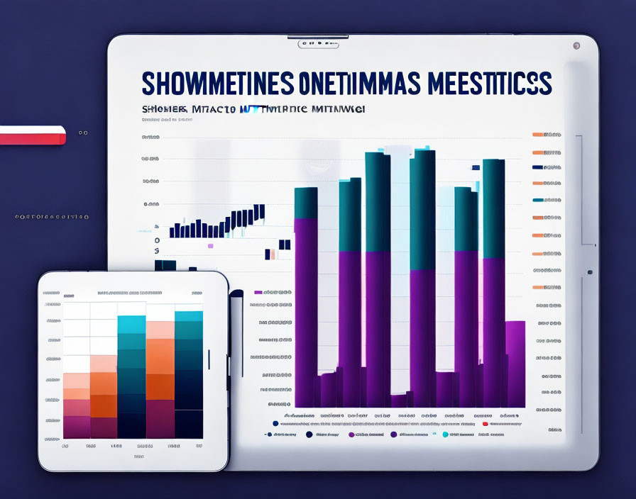 Colorful Bar and Heat Map Charts on Digital Dashboard