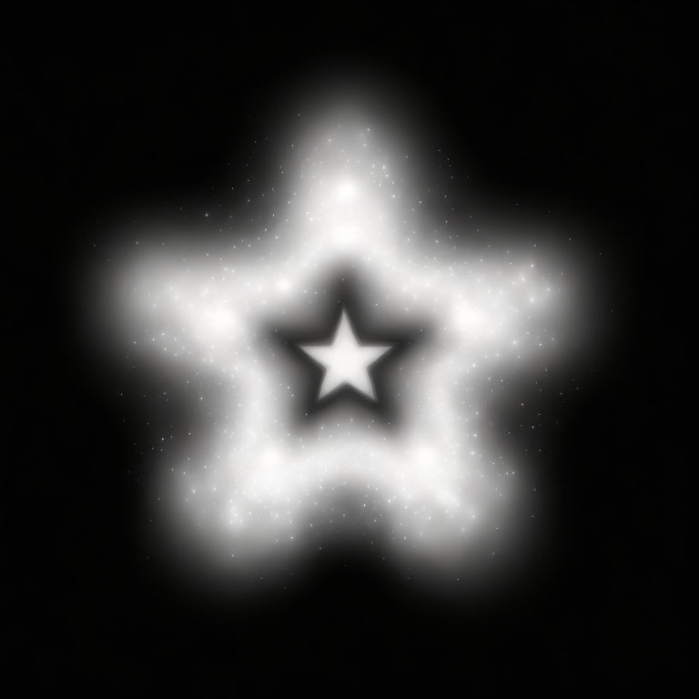 Star Shape Emitting Soft Light Against Dark Background