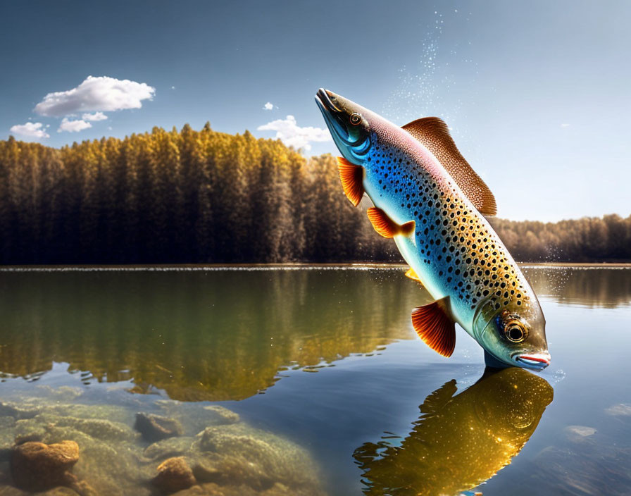 mutated trout in a small lake