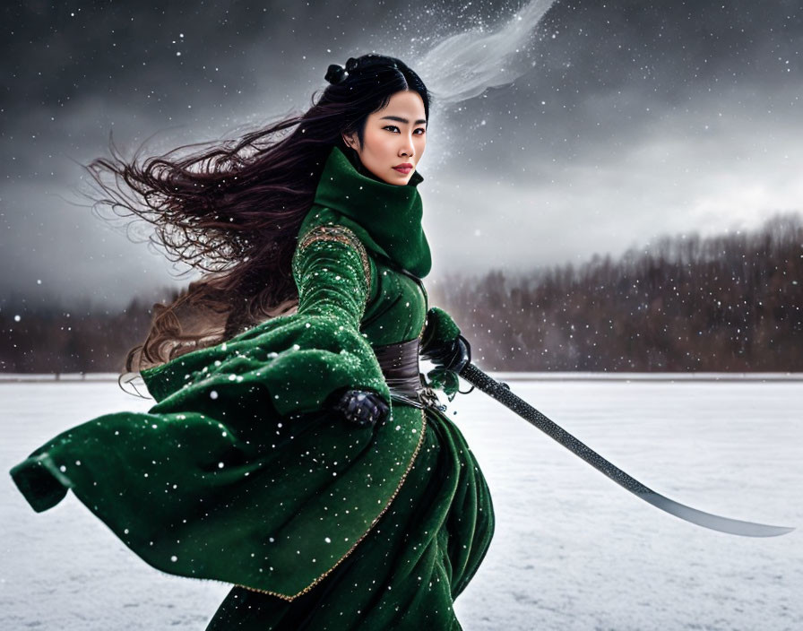 Midori the emerald swordwoman