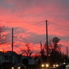 Sci-fi dusk landscape: hovercrafts, alien structures, vibrant sky