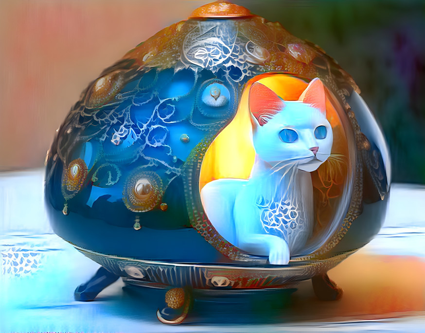 Cat in a gem