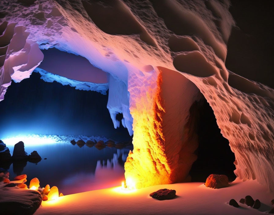 Antarctica winter cave