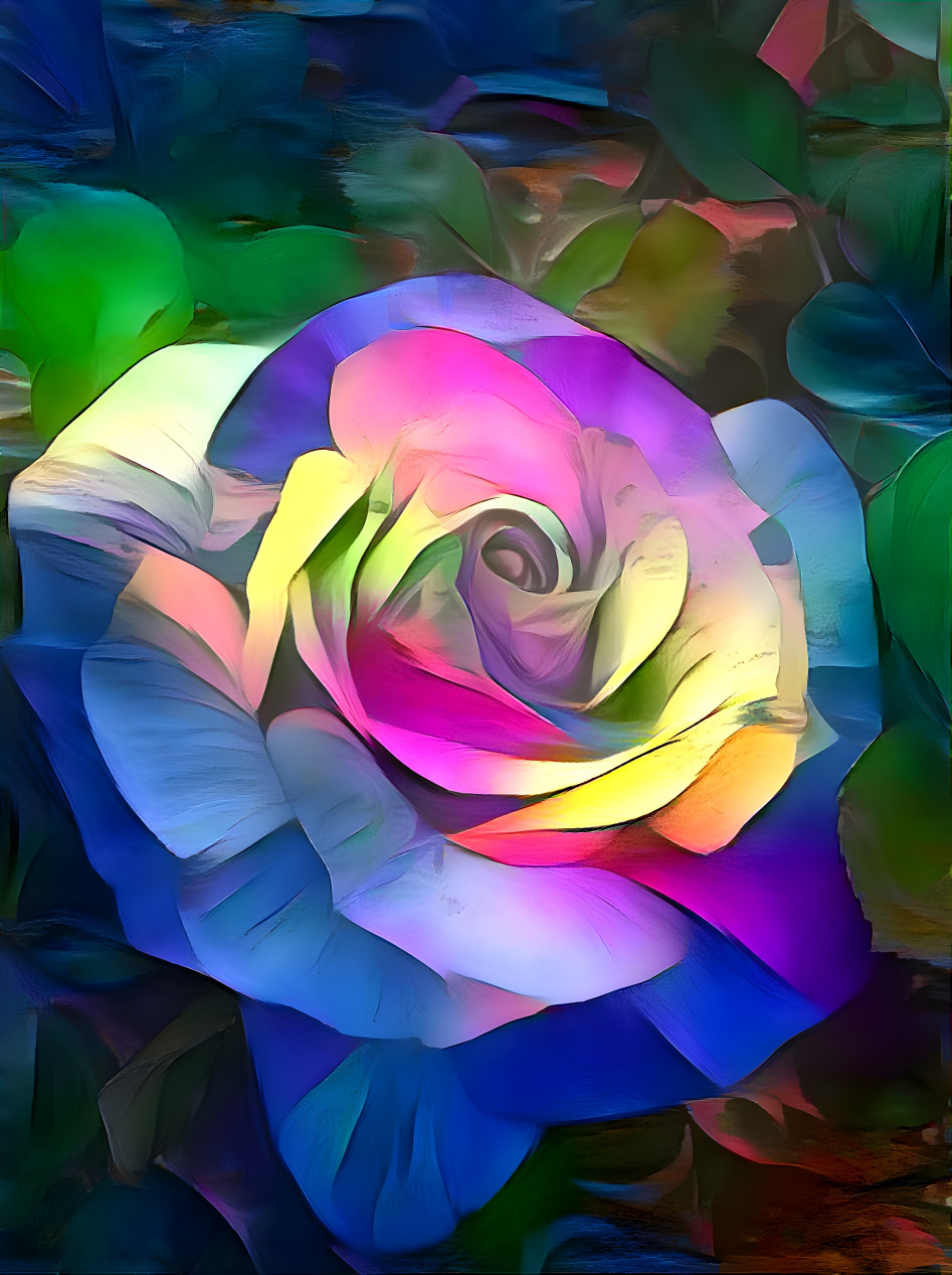 Rainbow rose