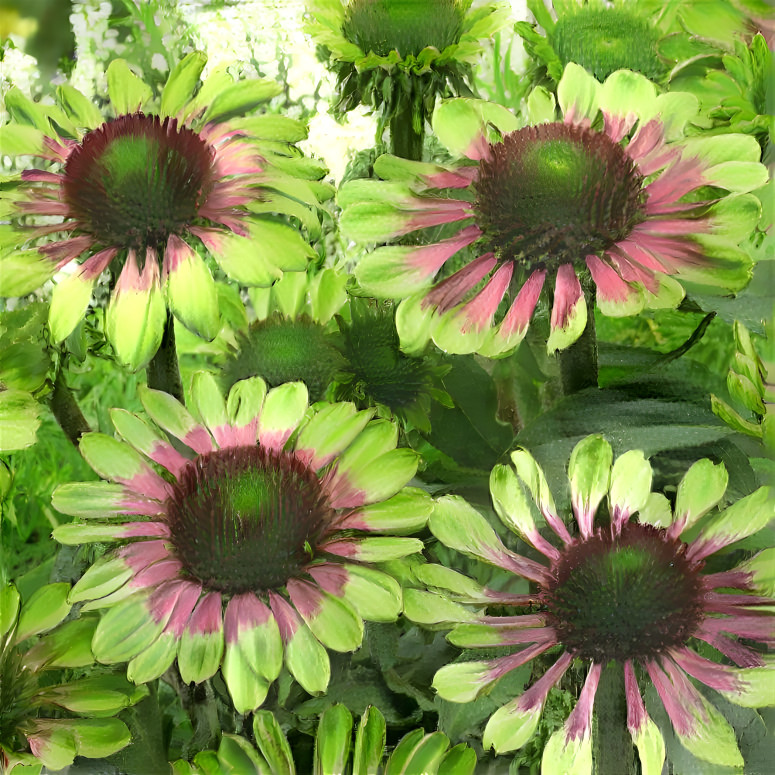 Green daisies