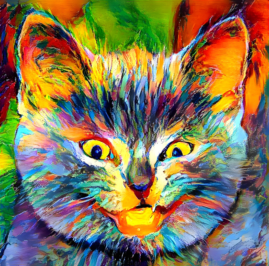 Rainbow kitten 