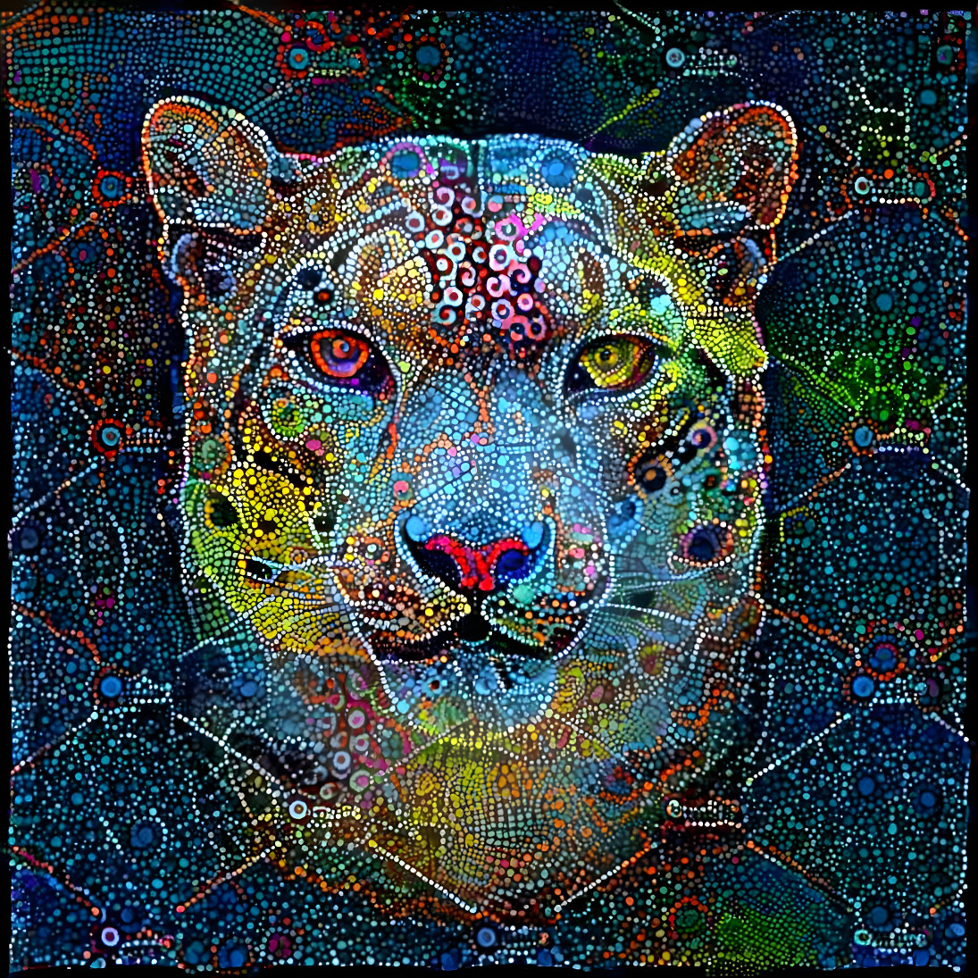 Beaded snow leopard