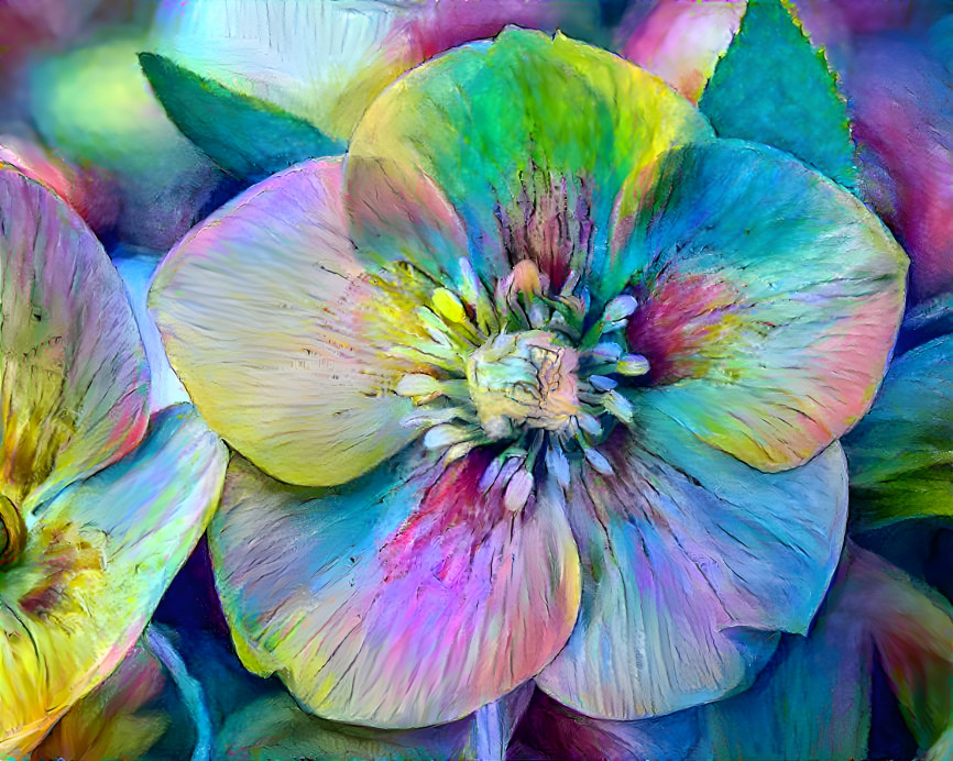 Pastel Van Gogh bloom