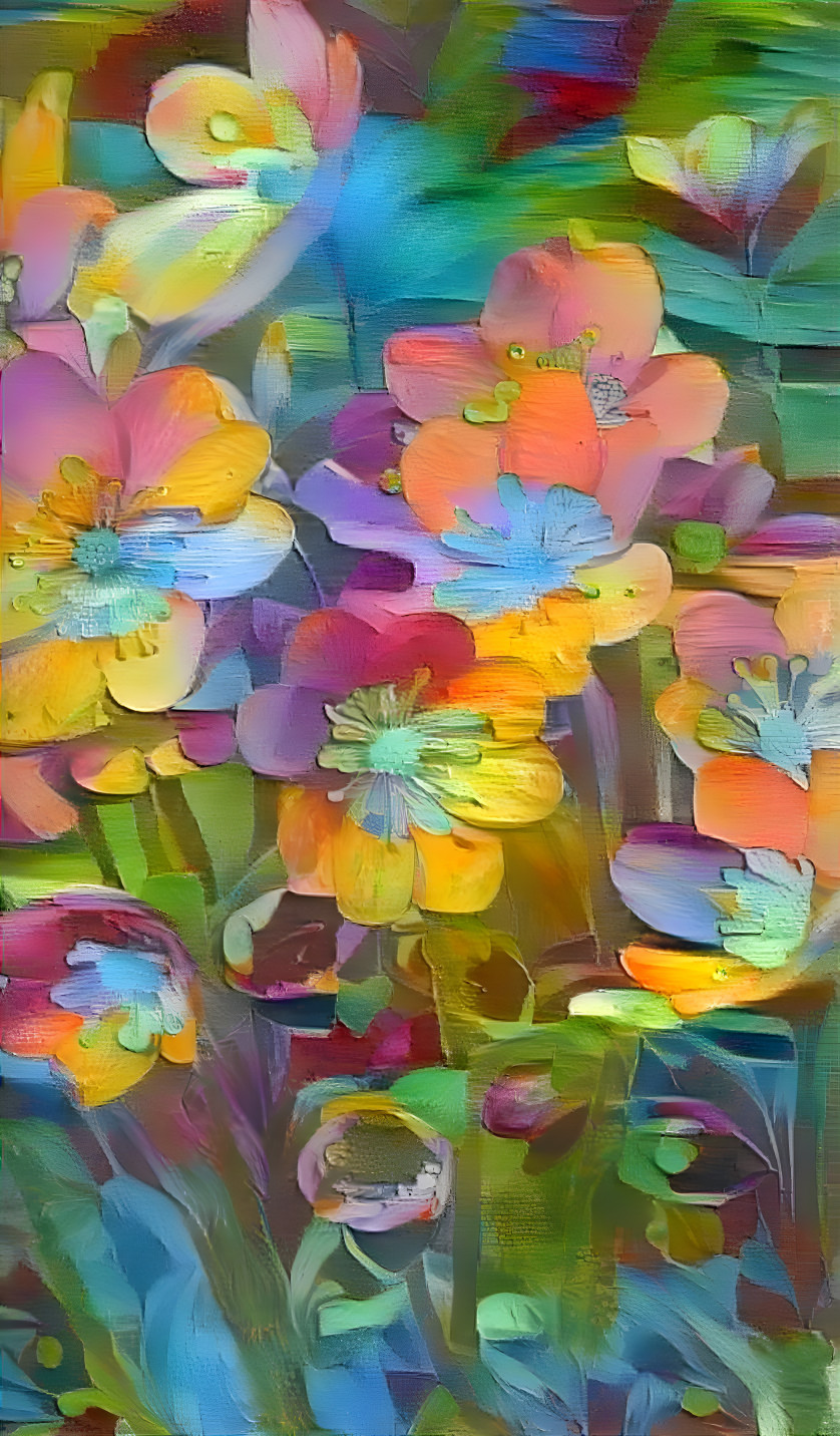 Field flowers painting