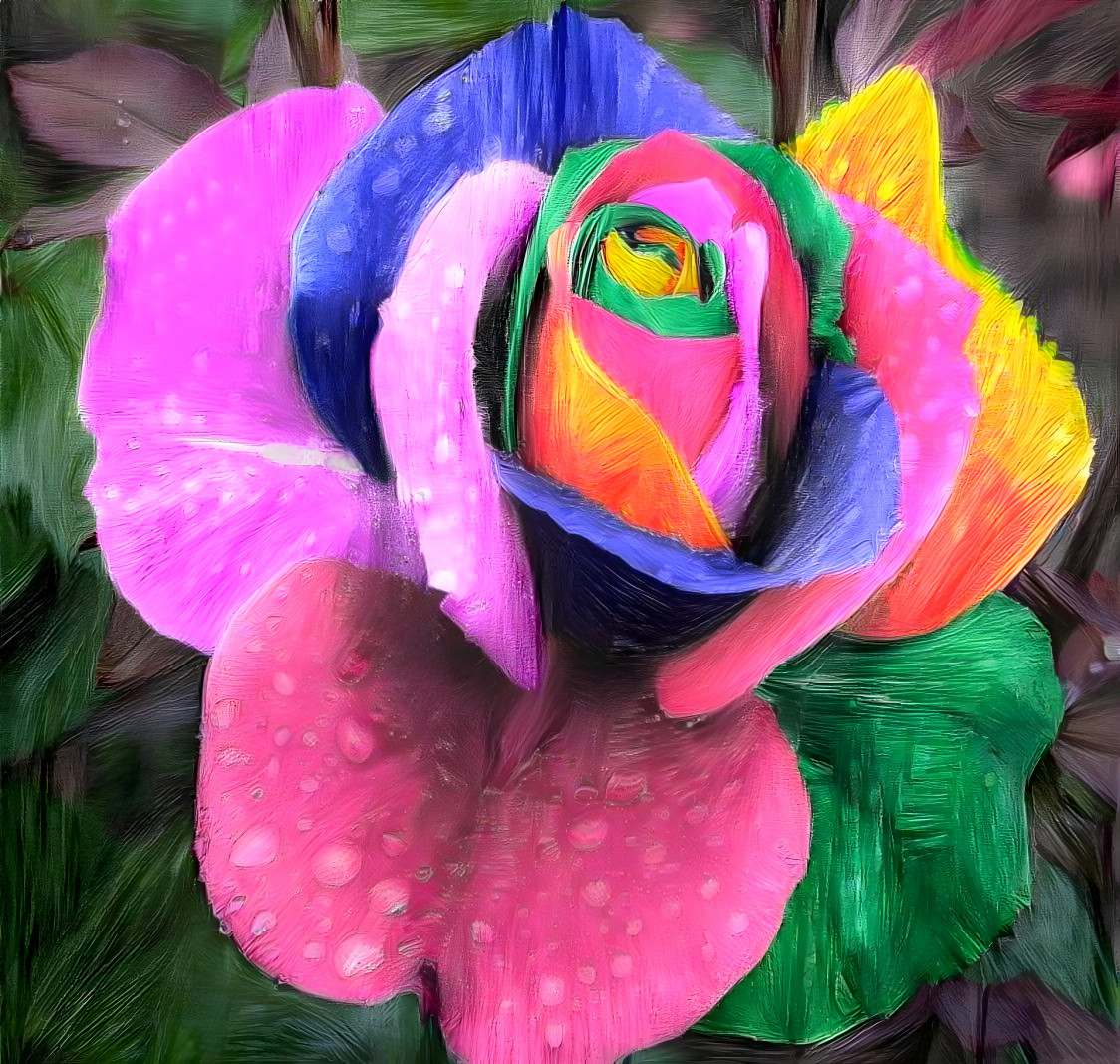 Rainbow rose