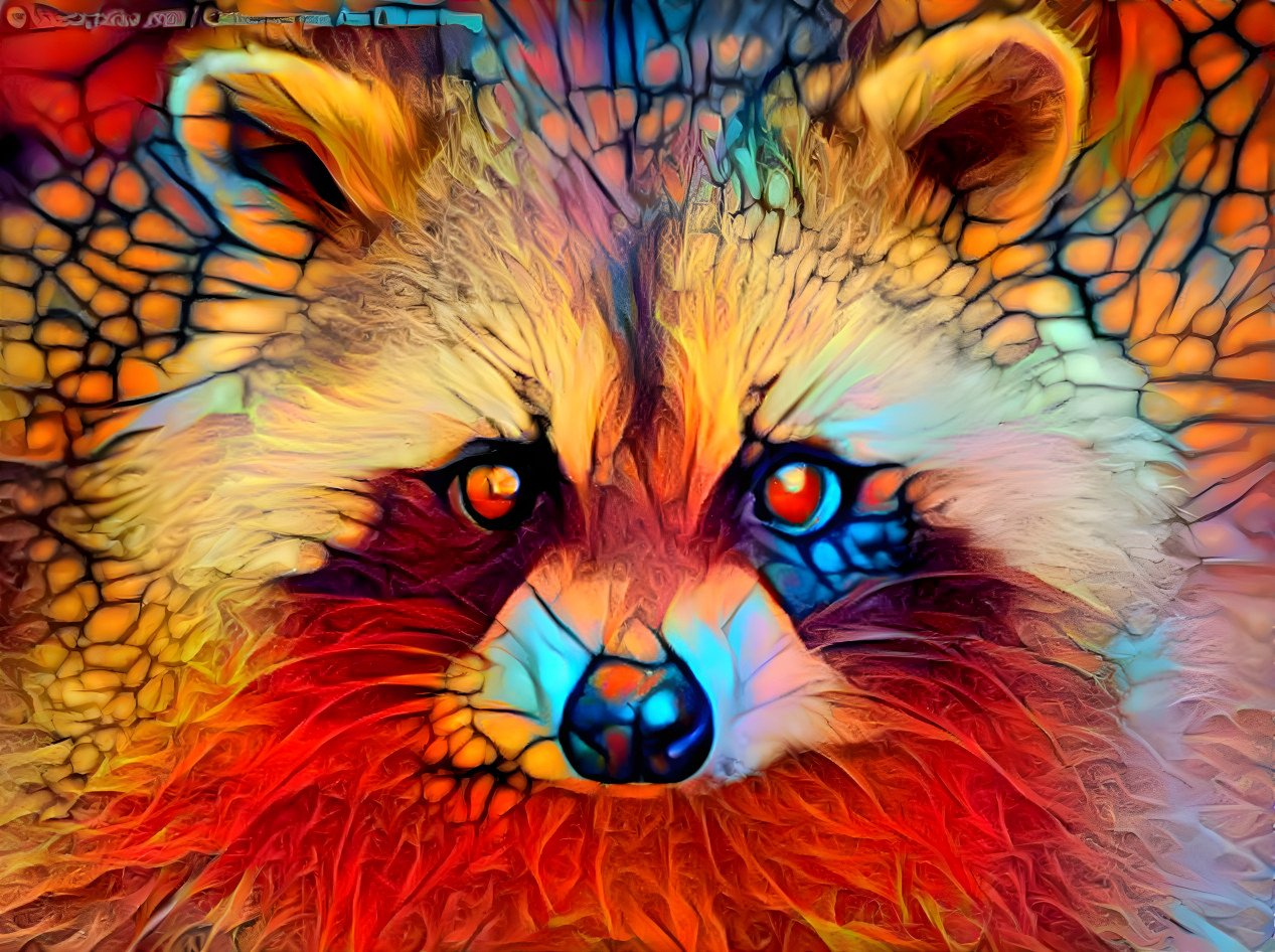 Autumn raccoon