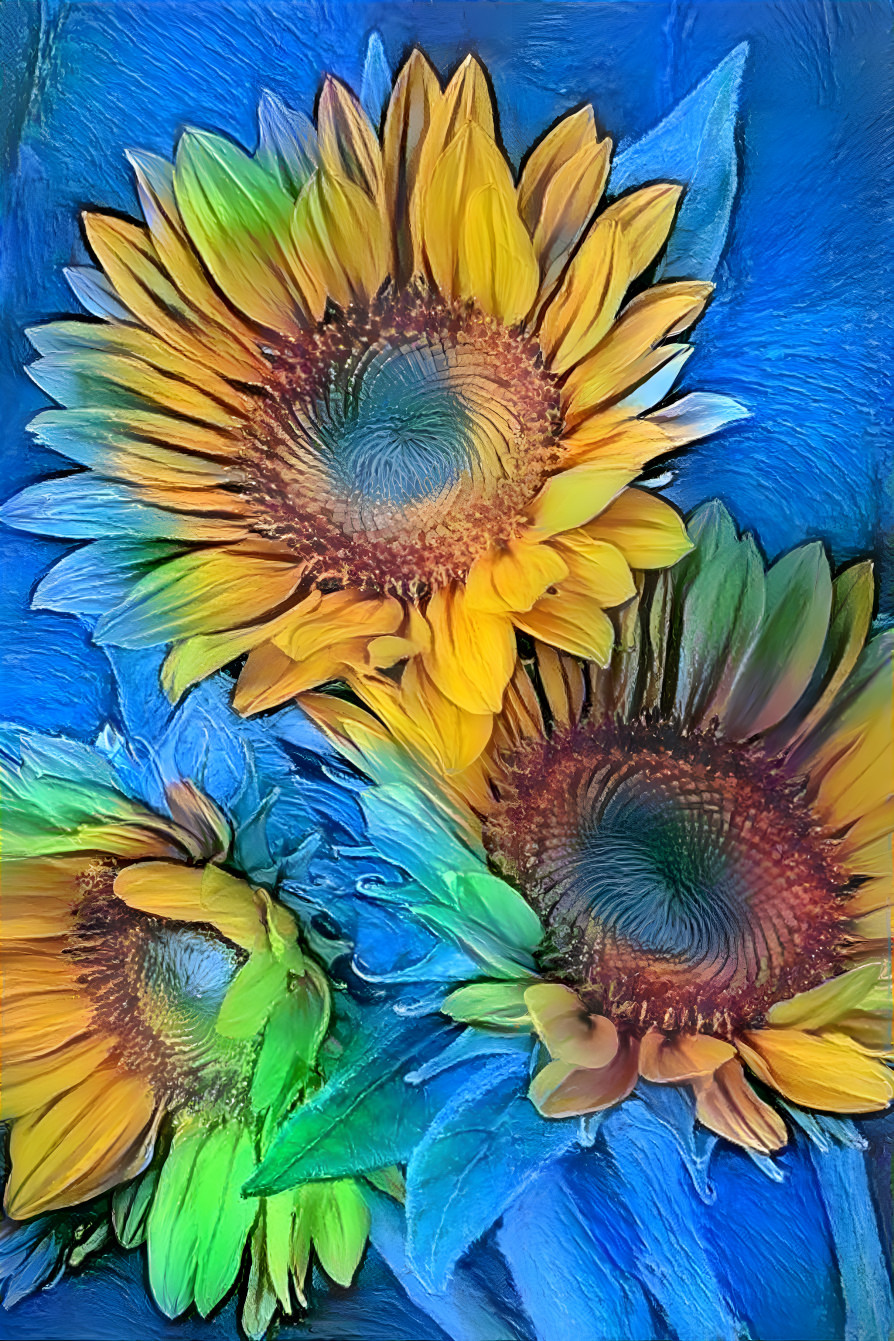 Ukrainian sunflowers of peace