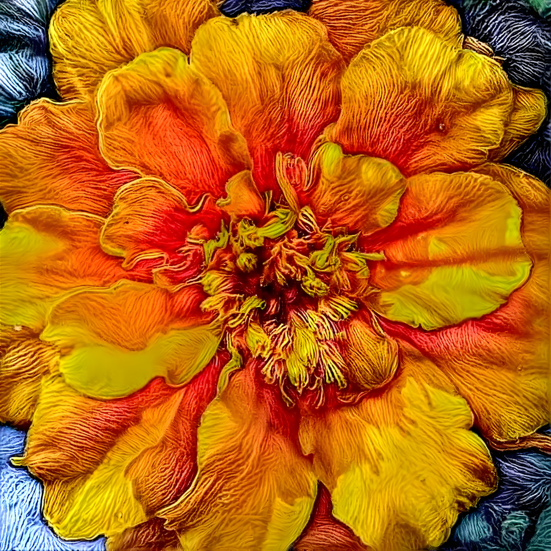 Tangerine wooly bloom