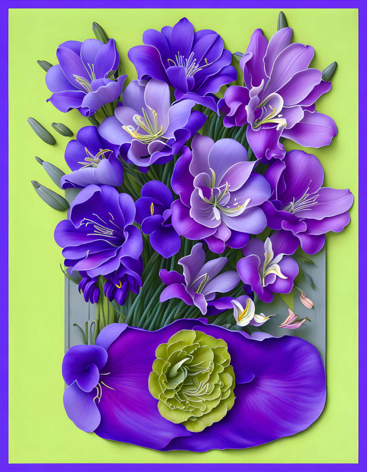 Violet hued flowers