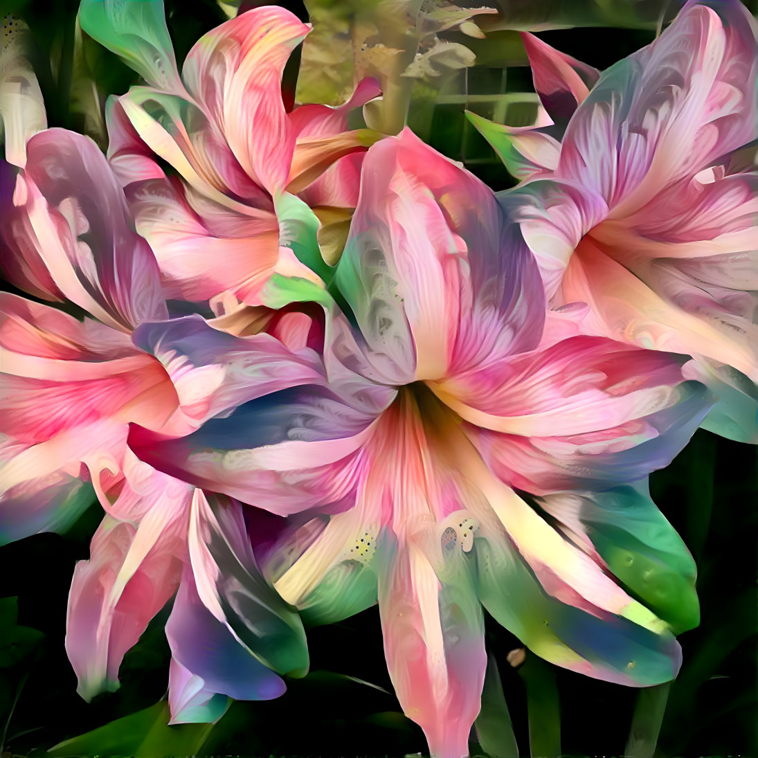 Peachy lilies