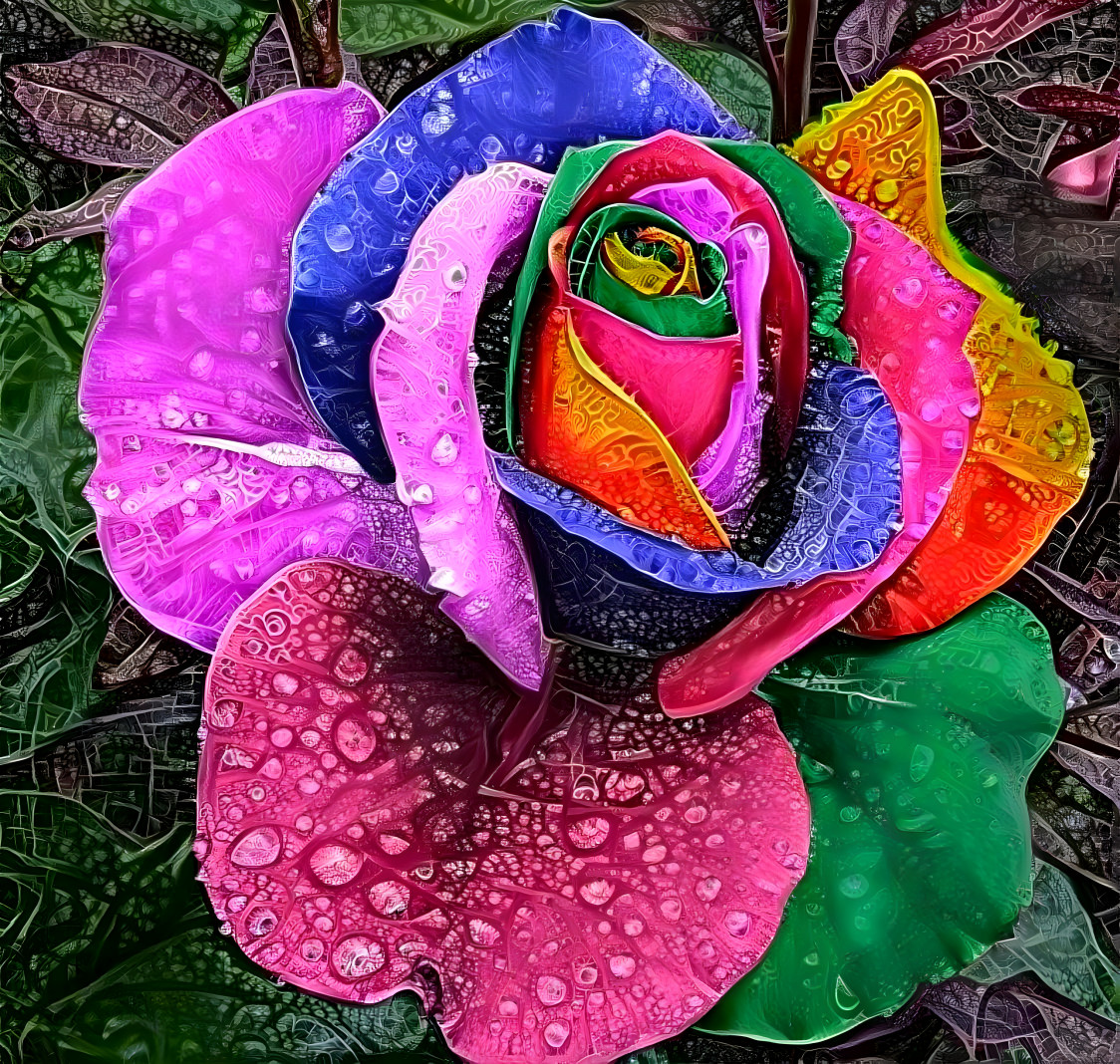 Rainy rose