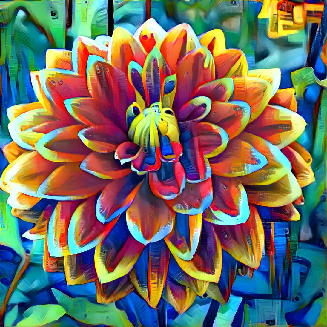 Cubist bloom