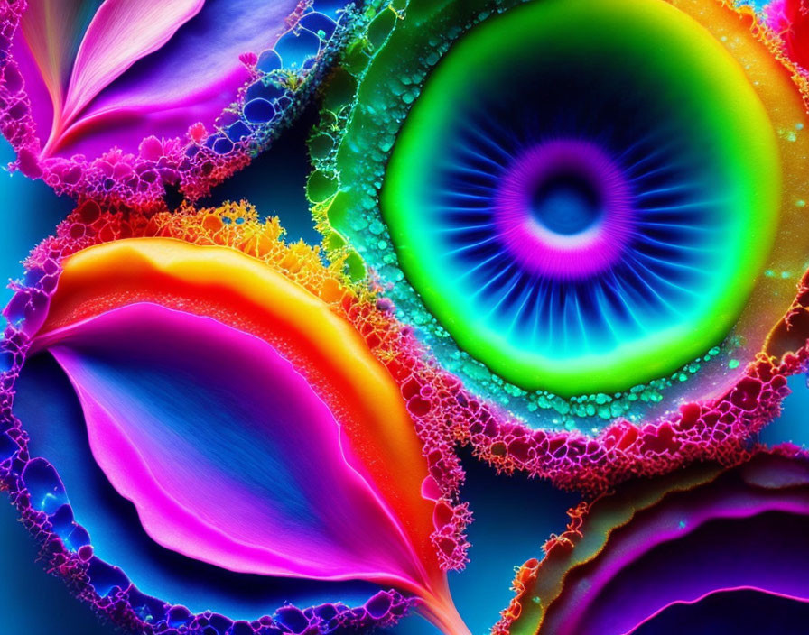 Colorful abstract art with swirling patterns and luminous quality