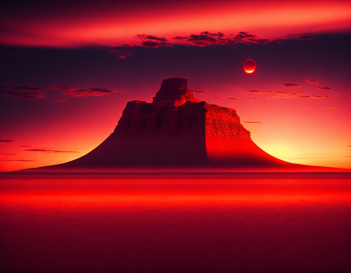 Red Moon Sunset