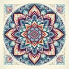 Colorful Mandala Design with Intricate Patterns and Symmetrical Layout