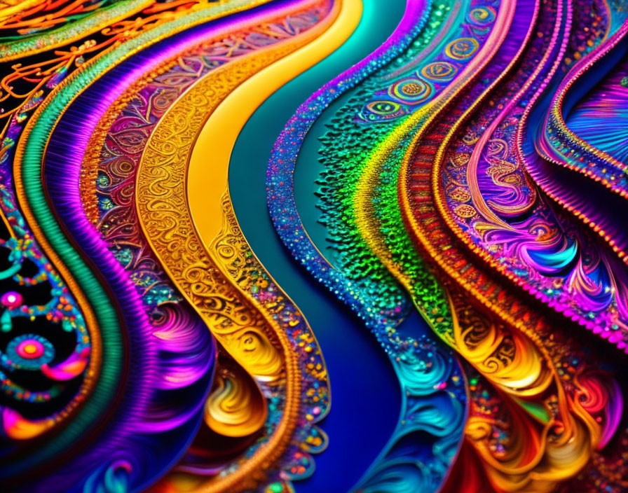 Colorful Abstract Art: Vibrant Patterns & Rainbow Hues